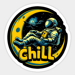 Urban Chill Astronaut on the moon Sticker